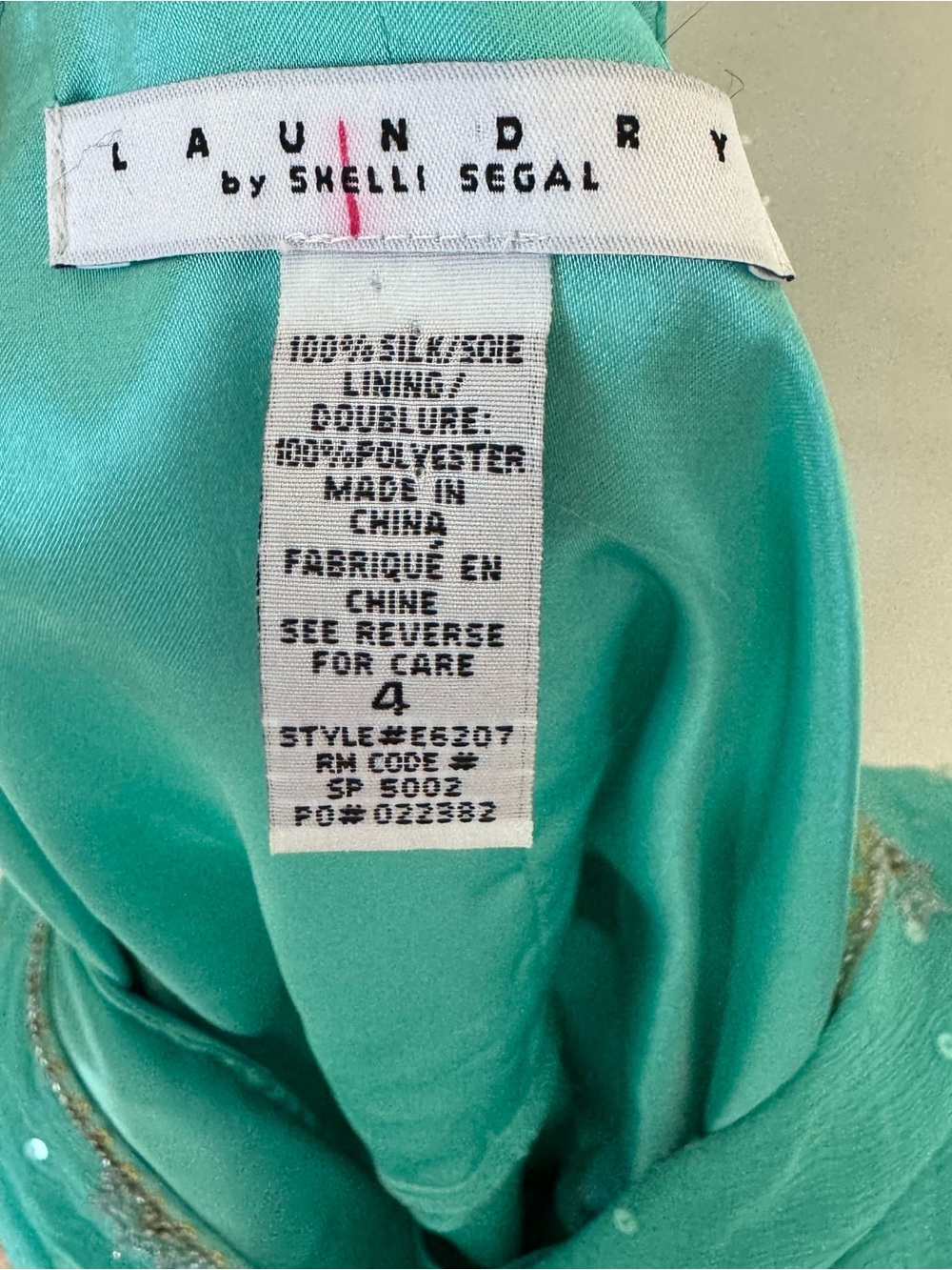 laundry by shelli segal teal beaded midi dress - Picture 4 of 4